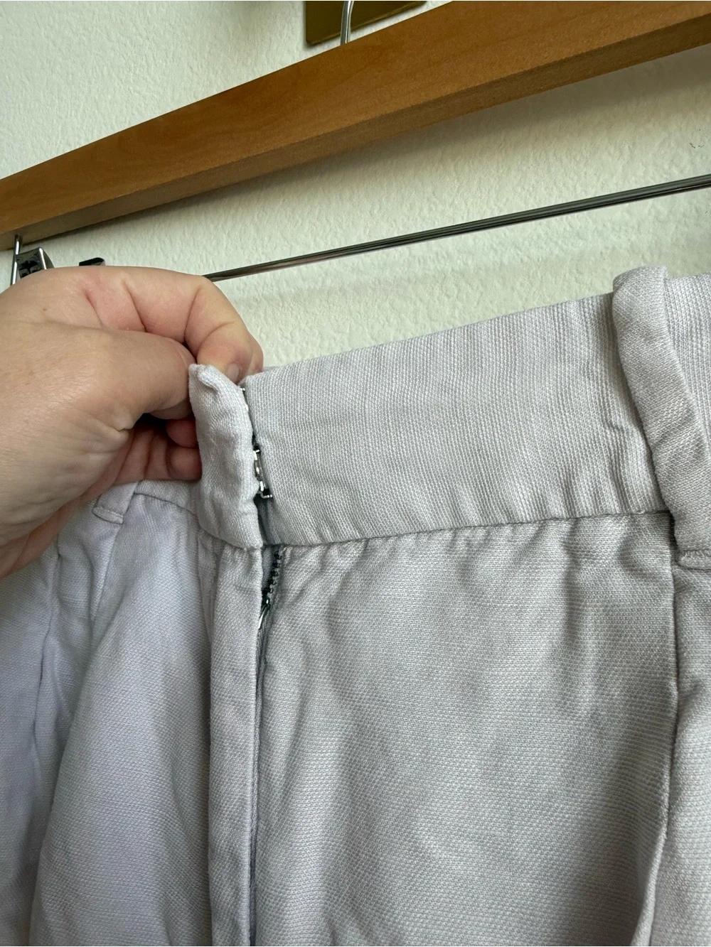 Aritzia Wilfred The Effortless Pant London Grey Linen Lyocell Wide Leg Size 4